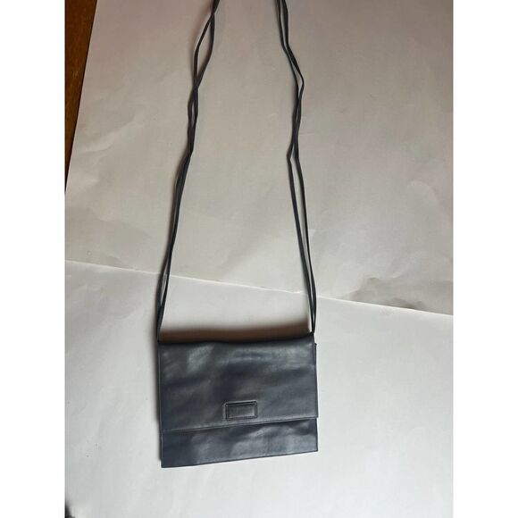 Louis Feraud Grey Leather Crossbody Bag - Picture 3 of 7